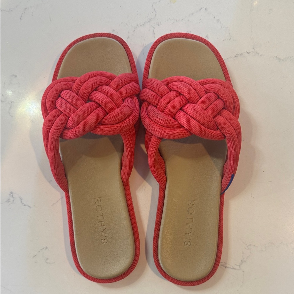 Rothy's Women's Vibrant Red Knotted Sandals 7.5